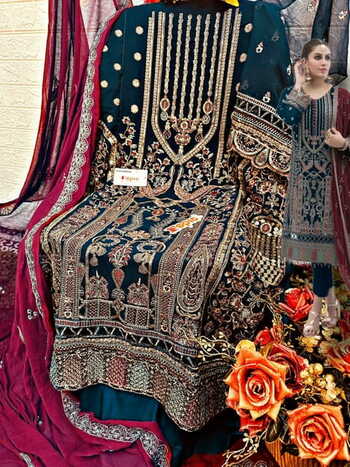 FEPIC ROSEMEEN C 1287 SERIES FOUX GEORGETTE PAKISTANI SUITS