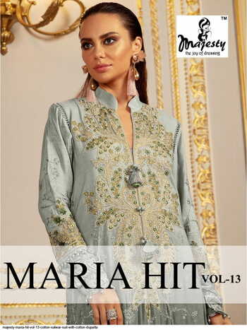 MAJESTY MARIA HIT VOL 13 DESIGNER PAKISTANI SUITS WHOLESALE