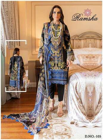 RAMSHA PRESENT FARASHA LAWN COTTON PAKISTANI SUITS WHOLESALE