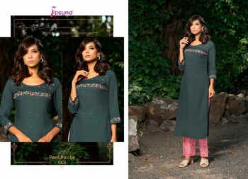 PSYNA PENTHOUSE RAYON SLUB HANDWORK KURTIS MANUFACTURER