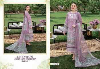 SHREE FABS CHEVRON LUXURY LAWN COLLECTION VOL 9 2377 TO 2384 SERIES PAKISTANI SUITS