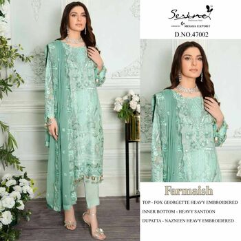 SERENE FARMAISH FOUX GEORGETTE PAKISTANI SALWAR KAMEEZ CATALOGUE