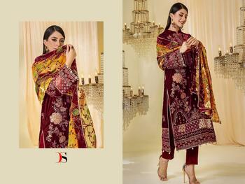 DEEPSY SANA SAFINAZ VELVET COLLECTION WINTER SUITS CATALOGUE