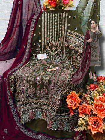 FEPIC ROSEMEEN C 1287 SERIES FOUX GEORGETTE PAKISTANI SUITS