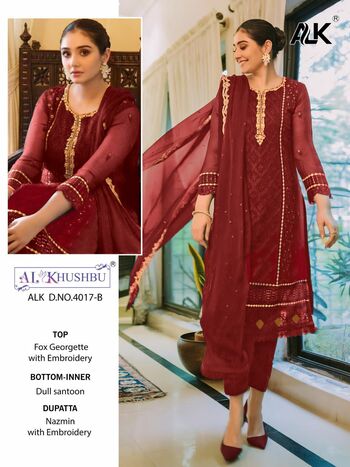 AL KHUSHBU SUHANA VOL 2 GEORGETTE EMBROIDERY PAKISTANI SUITS SURAT