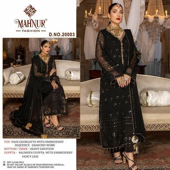 MAHNUR FASHION MAHNUR VOL 20 GEORGETTE PAKISTANI SUITS AT SURAT