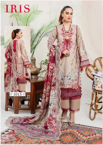 IRIS AFSANAH VOL 2 LUXURY HEAVY COTTON KARACHI SUITS BEST PRICE