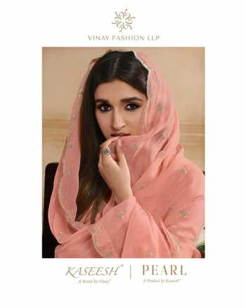 VINAY KASEESH PEARL ORGANZA PRINT EMBROIDERY SUITS SUPPLIER SURAT