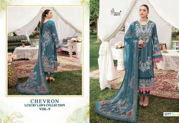 SHREE FABS CHEVRON LUXURY LAWN COLLECTION VOL 9 2377 TO 2384 SERIES PAKISTANI SUITS