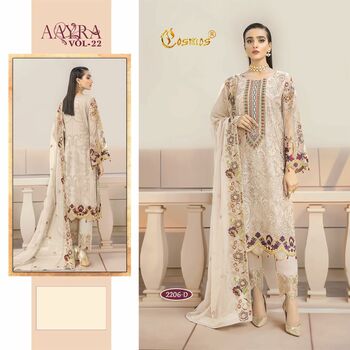 COSMOS AAYRA VOL 22 FOUX GEORGETTE PAKISTANI SUITS CATALOGUE