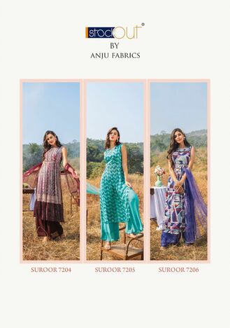 ANJU FABRICS SUROOR KURTI PLAZZO WITH DUPATTA NEW COLLECTION 2023