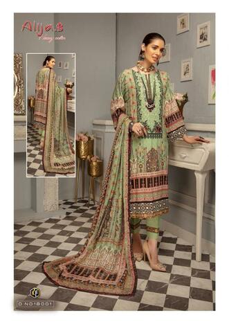 KEVAL FAB ALIJA B VOL 18 COTTON KARACHI PRINTED SUITS CATALOGUE