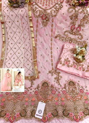 SHANAYA ROSE PREMIUM EDITION S 111 FOUX GEORGETTE PAKISTANI SUITS