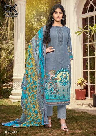 AL KARAM JASMINE VOL 2 SOFT COTTON DIGITAL PRINT KARACHI SUITS CATALOGUE