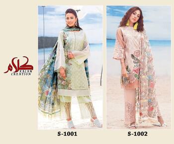 KALAM CREATION 1001 TO 1002 SERIES LAWN COTTON PAKISTANI SUITS