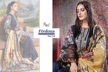 SHREE FABS FIRDOUS VOL 16 EXCLUSIVE COLLECTION PAKISTANI SUITS WHOLESALE