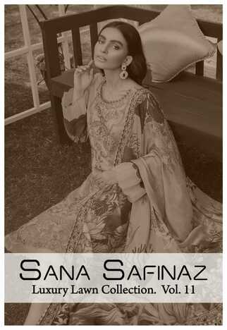 SANA SAFINAZ LUXURY LAWN COLLECTION VOL 11 PAKISTANI SUITS LATEST CATALOGUE