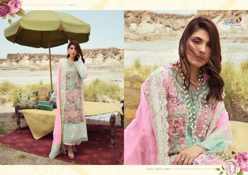 SANIYA TRENDZ CRIMSON LAWN COLOR EDITION PAKISTANI SUITS WHOLESALER SURAT