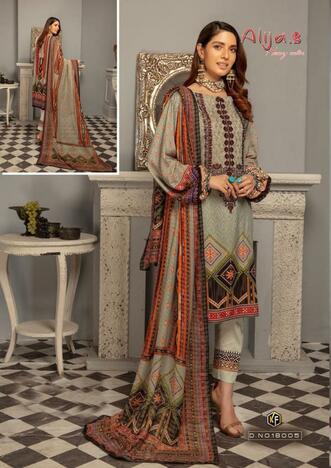 KEVAL FAB ALIJA B VOL 18 COTTON KARACHI PRINTED SUITS CATALOGUE