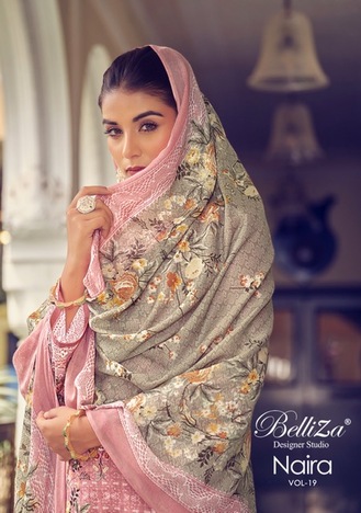 BELLIZA NAIRA VOL 19 UNSTITCHED COTTON DRESS MATERIAL