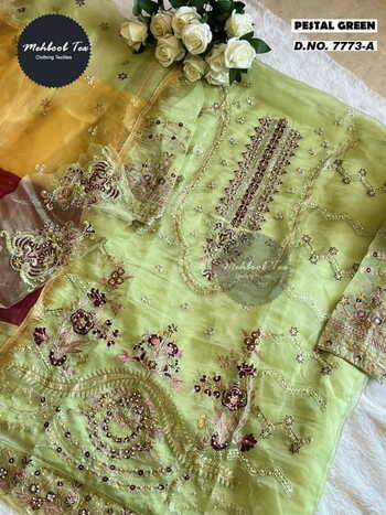 MEHBOOB TEX MAGIC MARUN 7773 SERIES PAKISTANI SUITS CATALOGUE