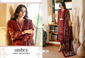 SHREE FABS OMBRE LAWN COLLECTION COTTON EMBROIDERY SUITS SURAT