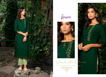 PSYNA PENTHOUSE RAYON SLUB HANDWORK KURTIS MANUFACTURER