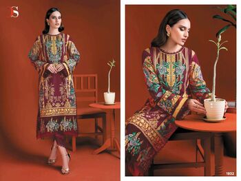 DEEPSY SUITS FIRDOUS SOLITAIRE COTTON EMBROIDERY PAKISTANI SUITS CATALOGUE