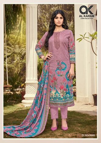 AL KARAM JASMINE VOL 2 SOFT COTTON DIGITAL PRINT KARACHI SUITS CATALOGUE