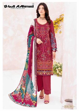 GULL AAHMED AZURE PAKISTANI KARACHI LAWN SUITS SUPPLIER SURAT