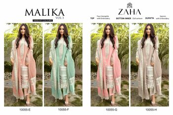 ZAHA MALIKA VOL 3 GEORGETTE EMBROIDEREY SUITS AT SURAT