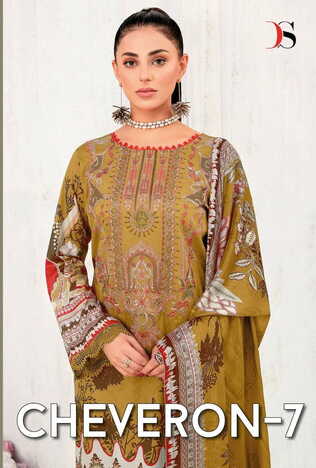 DEEPSY SUITS CHEVERON VOL 7 COTTON EMBROIDERY PAKISTANI SUITS CATALOGUE