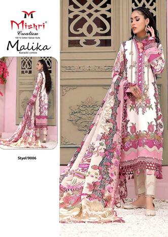 MISHRI CREATION MALIKA VOL 9 COTTON PRINTED KARACHI SUITS BEST PRICE