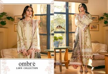 SHREE FABS OMBRE LAWN COLLECTION COTTON EMBROIDERY SUITS SURAT