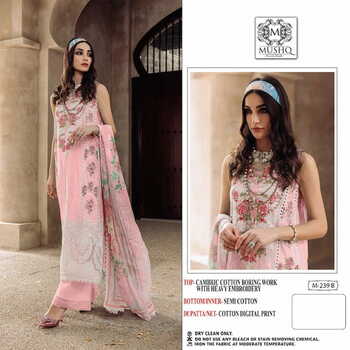 MUSHQ M 239 TO 240 SERIES COTTON EMBROIDERY PAKISTANI SUITS