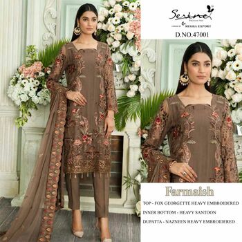 SERENE FARMAISH FOUX GEORGETTE PAKISTANI SALWAR KAMEEZ CATALOGUE