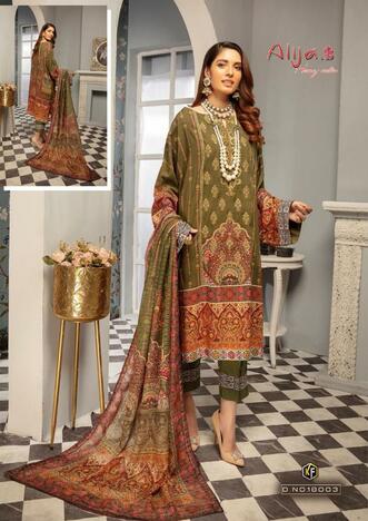 KEVAL FAB ALIJA B VOL 18 COTTON KARACHI PRINTED SUITS CATALOGUE