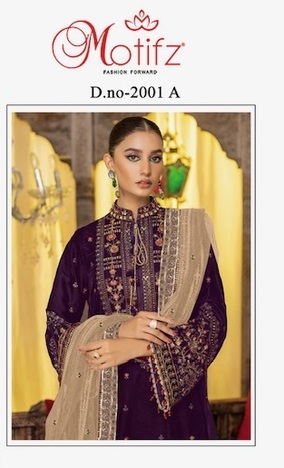 MOTIFZ D.NO 2001 PAKISTANI VELVET SALWAR KAMEEZ WHOLESALER IN SURAT