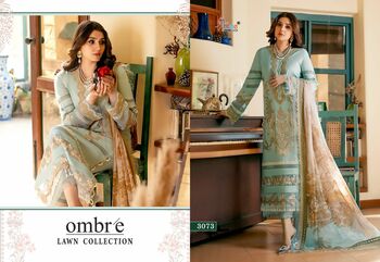 SHREE FABS OMBRE LAWN COLLECTION COTTON EMBROIDERY SUITS SURAT