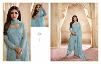 VINAY KASEESH PEARL ORGANZA PRINT EMBROIDERY SUITS SUPPLIER SURAT