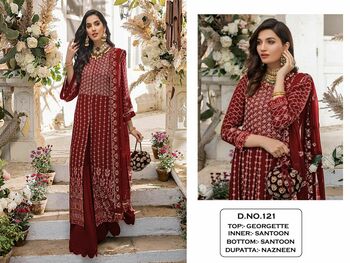 KALEESHA FASHION 121 SERIES PAKISTANI SALWAR SUITS CATALOGUE