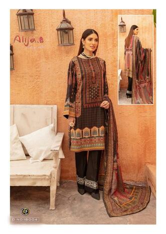 KEVAL FAB ALIJA B VOL 18 COTTON KARACHI PRINTED SUITS CATALOGUE