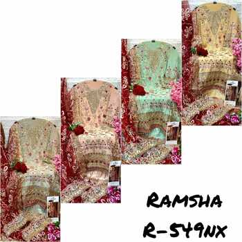 RAMSHA PRESENT R 549 NX GEORGETTE EMBROIDERY PAKISTANI SUITS