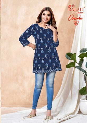 BALAJI COTTON OMISHA READYMADE KURTI DISTRIBUTOR IN SURAT 