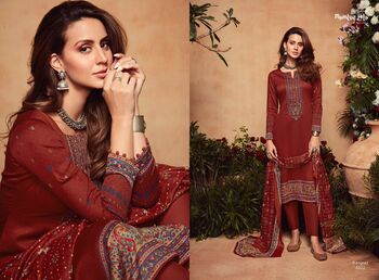 MUMTAZ ARTS RANGREZ VISCOSE JAM SATIN SALWAR SUITS NEW CATALOGUE