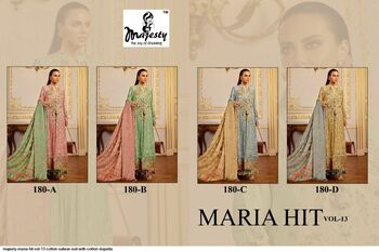 MAJESTY MARIA HIT VOL 13 DESIGNER PAKISTANI SUITS WHOLESALE