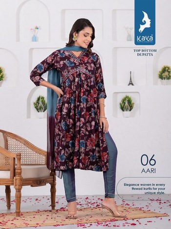 KAYA KURTI AARI READYMADE FOIL PRINT KURTIS CATALOGUE DISTRIBUTOR IN SURAT