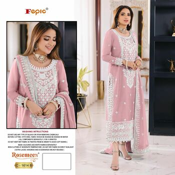 FEPIC ROSEMEEN 1614 SERIES EMBROIDERY PAKISTANI SUITS WHOLESALER