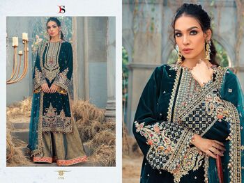 DEEPSY SUITS ANAYA VELVET 22 1771 TO 1776 SERIES PAKISTANI SUITS WHOLESALE