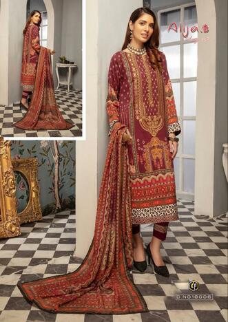 KEVAL FAB ALIJA B VOL 18 COTTON KARACHI PRINTED SUITS CATALOGUE